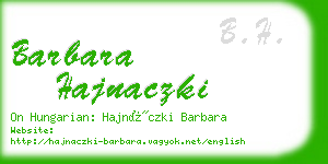 barbara hajnaczki business card